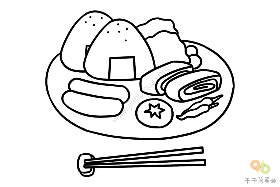 简笔画食物 中餐图片