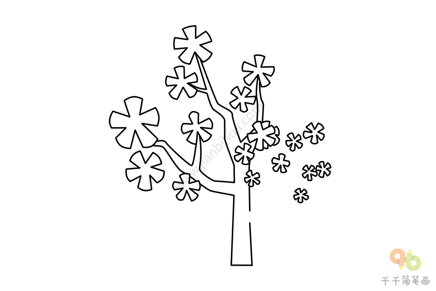 樱花树的简笔画怎么画图片