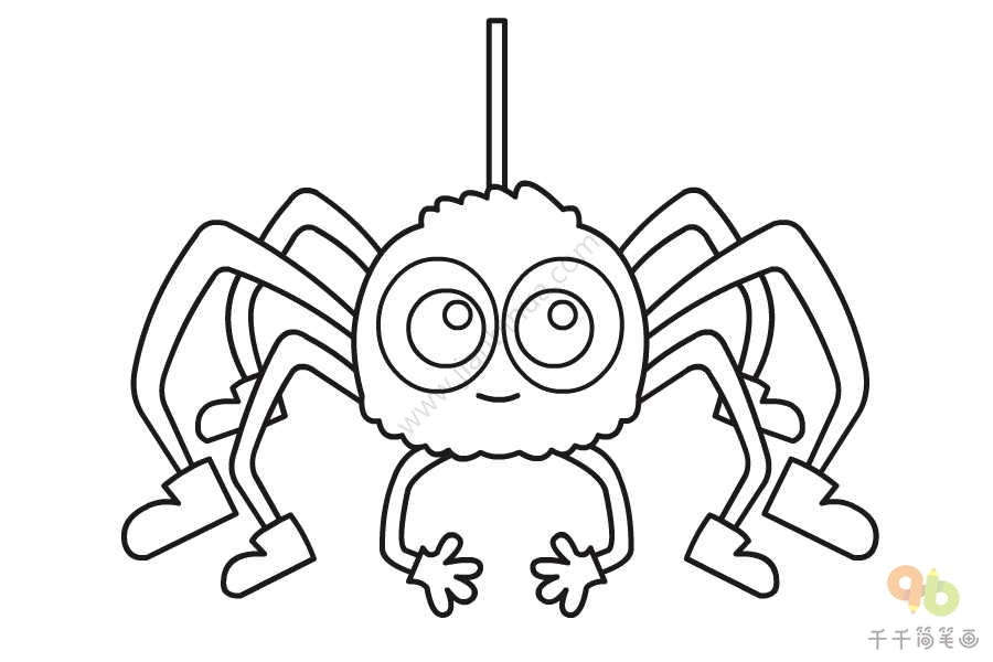 如何画蜘蛛简笔画