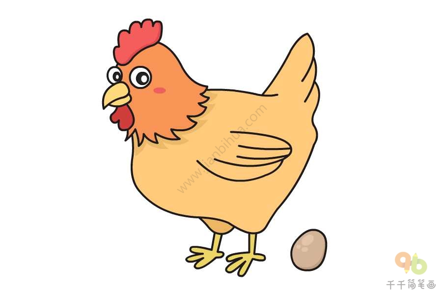 卡通母鸡简笔画如何画 小鸡简笔画