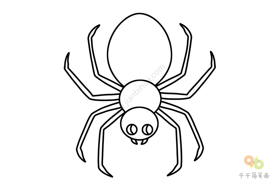 儿童画蜘蛛简笔画