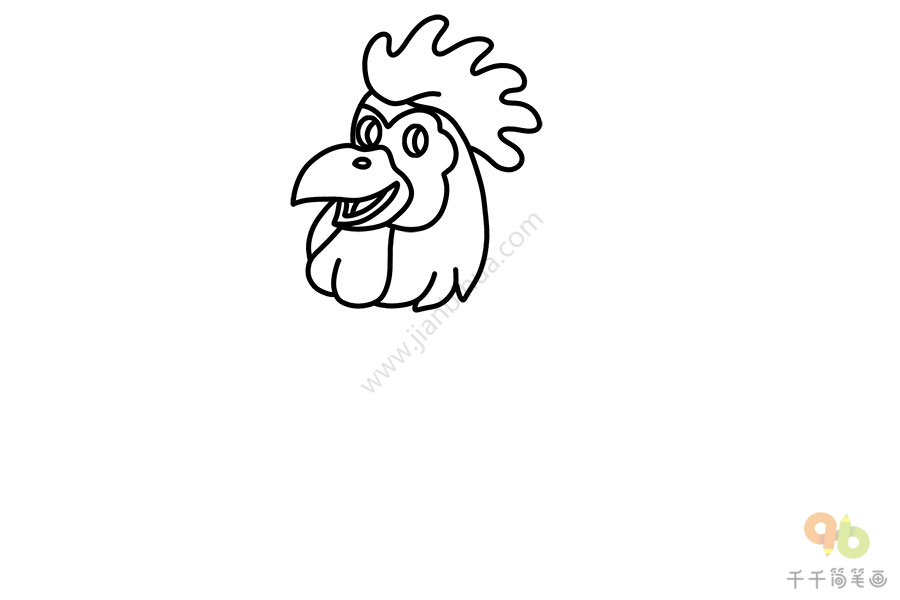 法国高卢鸡简笔画图片