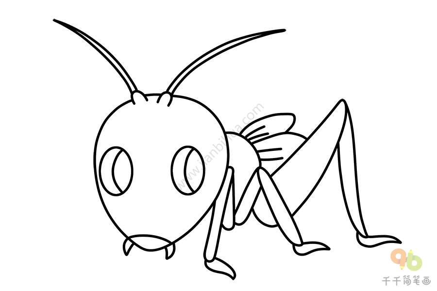 简单的蟋蟀简笔画