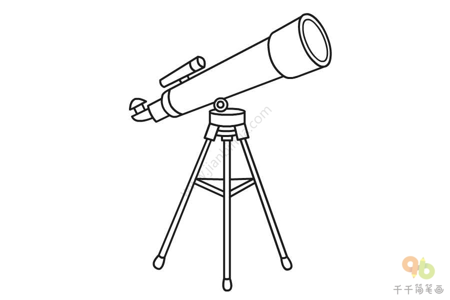 天眼望远镜简笔画图片