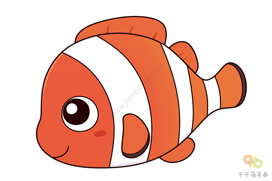 尼莫小丑鱼简笔画图片