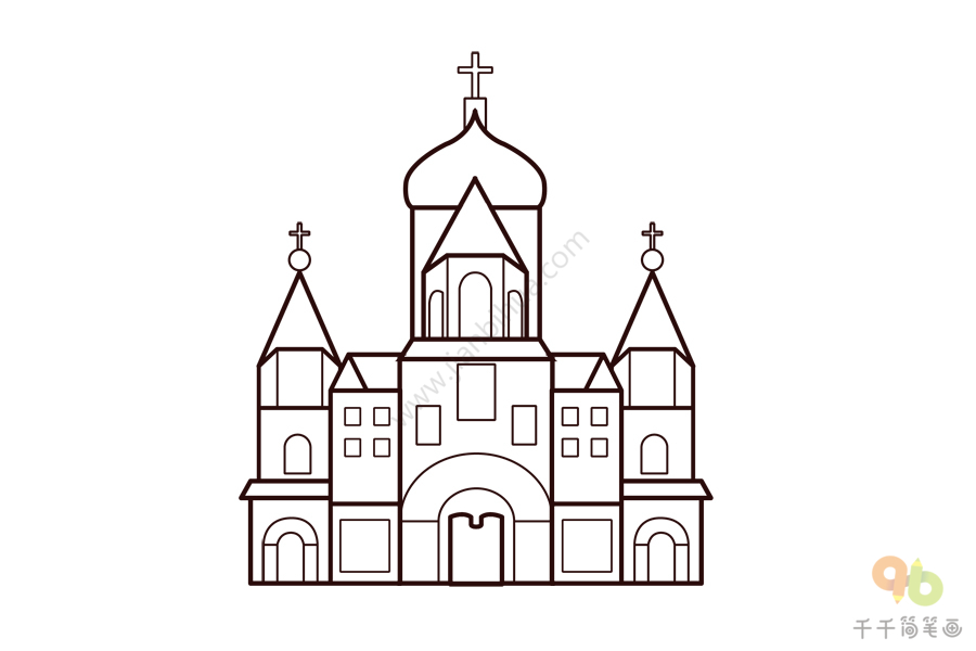 圣索菲亚教堂简笔画