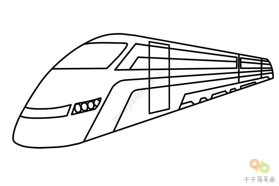 磁悬浮列车插画图片