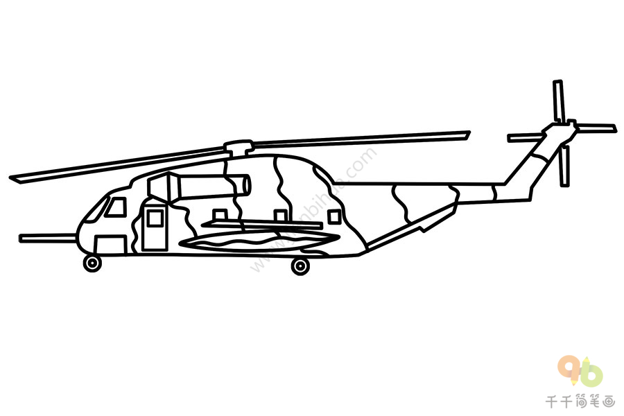 中国武装直升机怎么画图片