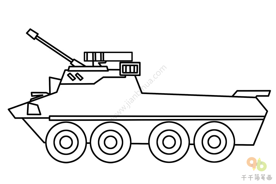 装甲车画法 火箭图片