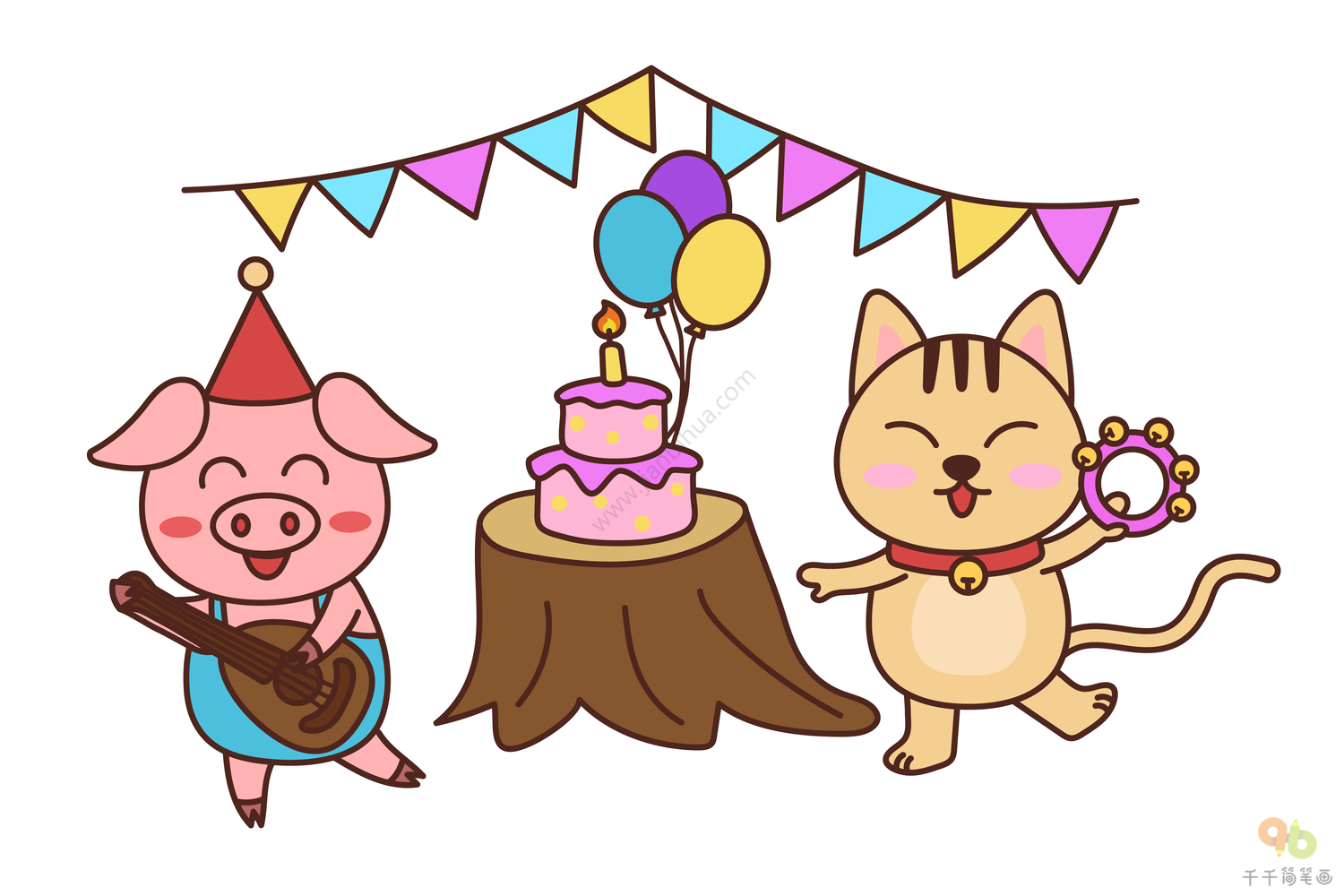 与蛋糕的小猫 向量例证. 插画 包括有 装饰, 蛋糕, 茴香, 生日, 小猫, 背包徒步旅行者, 问候, 设计 - 56356583