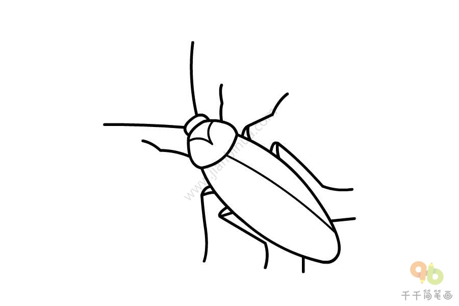 蟑螂简笔画简单图片