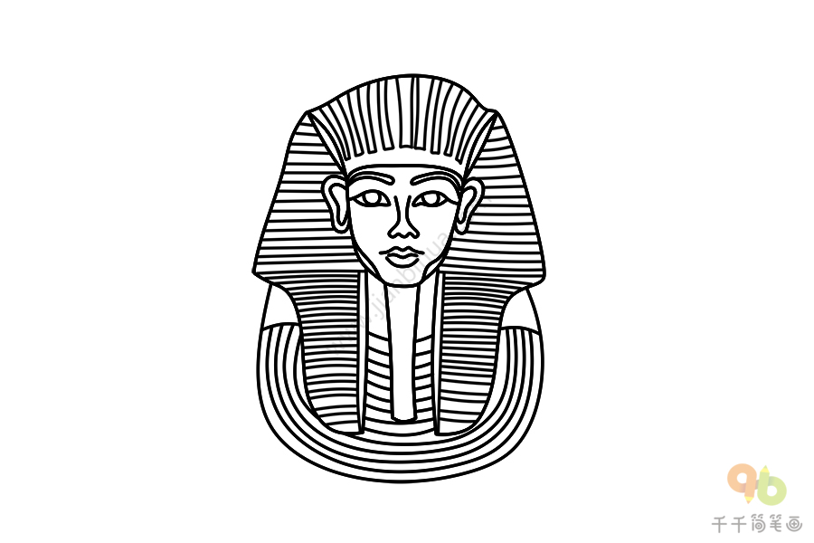 埃及头饰简笔画图片