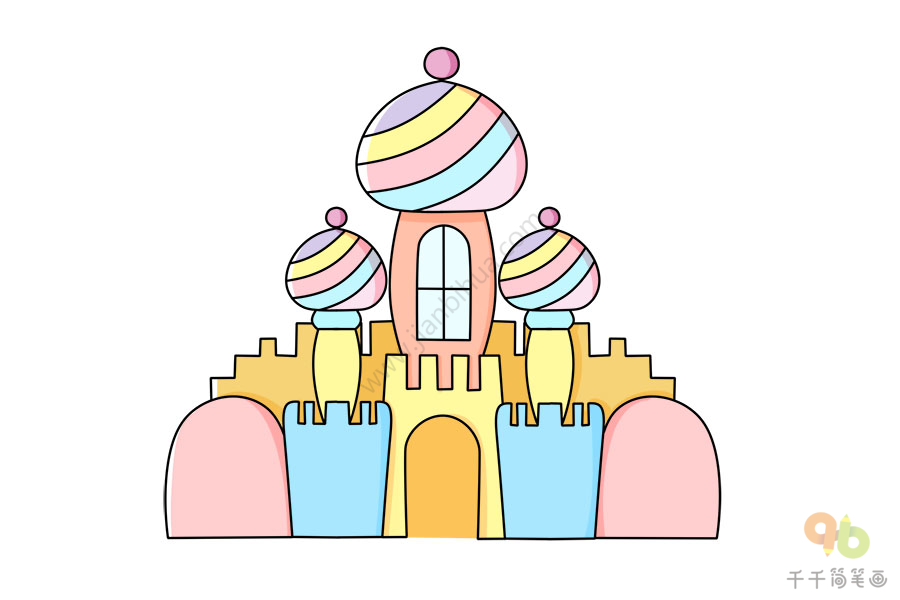 玩具城堡简笔画图片