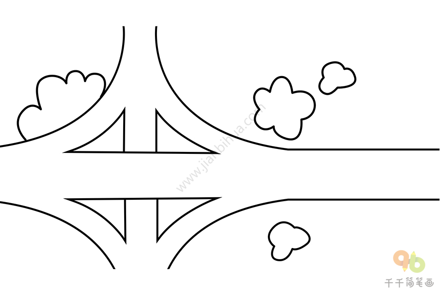 简单的立交桥怎么画图片