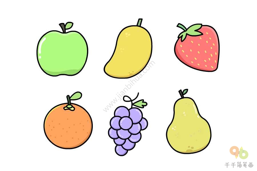 10种水果简笔画图片