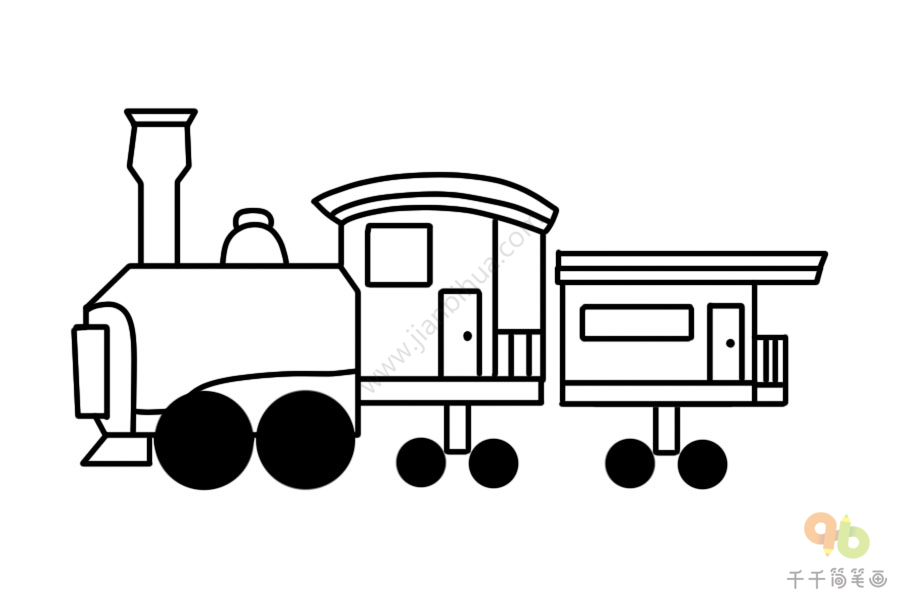 小火车简图图片