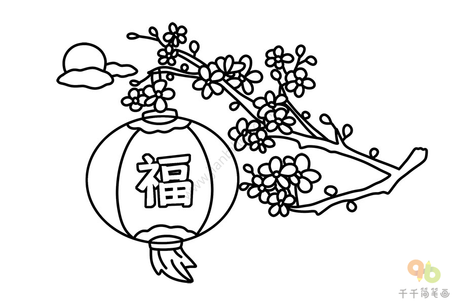 春节装饰简笔画 简单图片