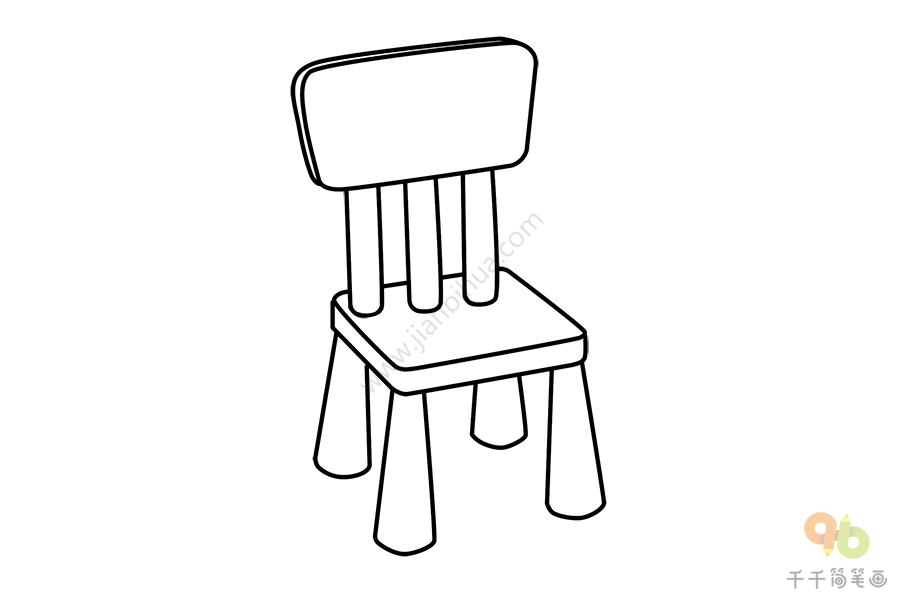 创意椅子简笔画 画法图片