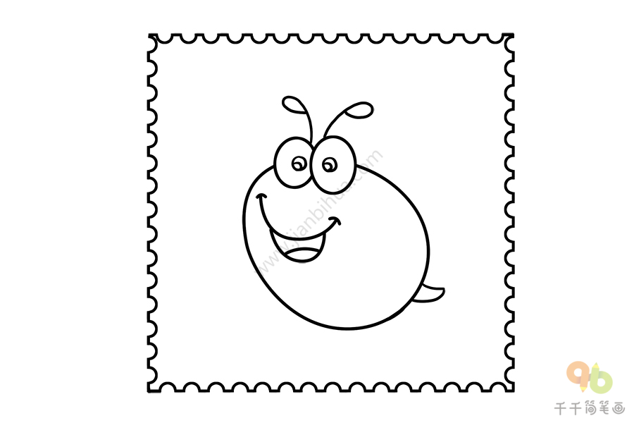儿童邮票简笔画可爱图片