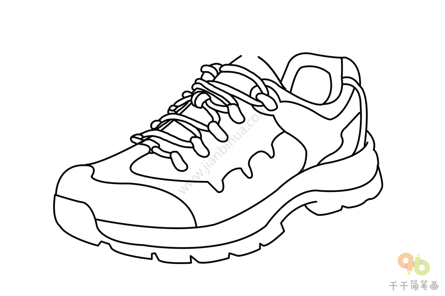 运动鞋子简笔画图片