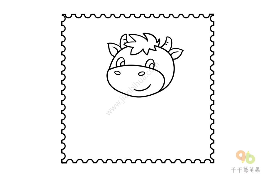 设计一枚邮票简笔画图片