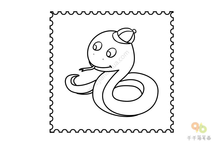 邮票图片简笔画 动物图片