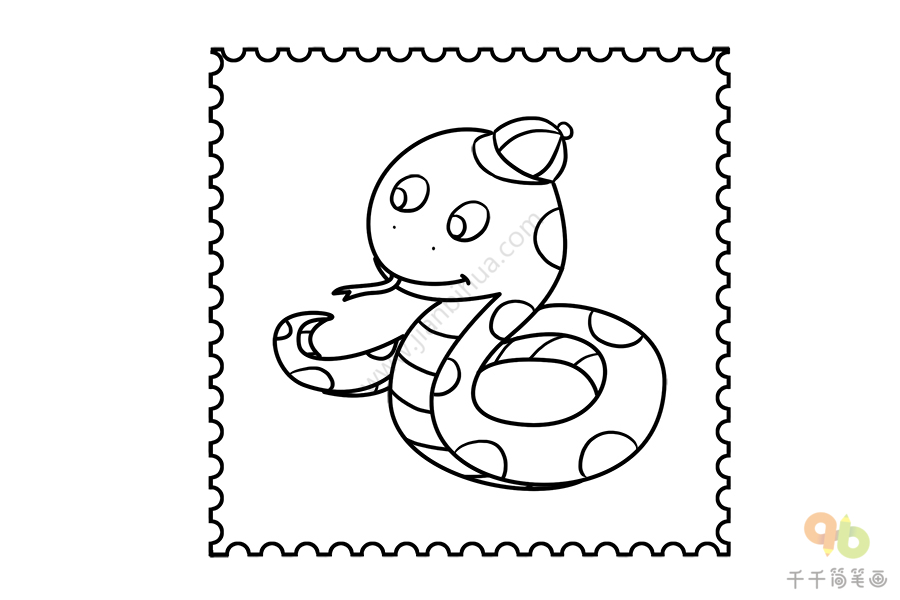 邮票简笔画幼儿园图片