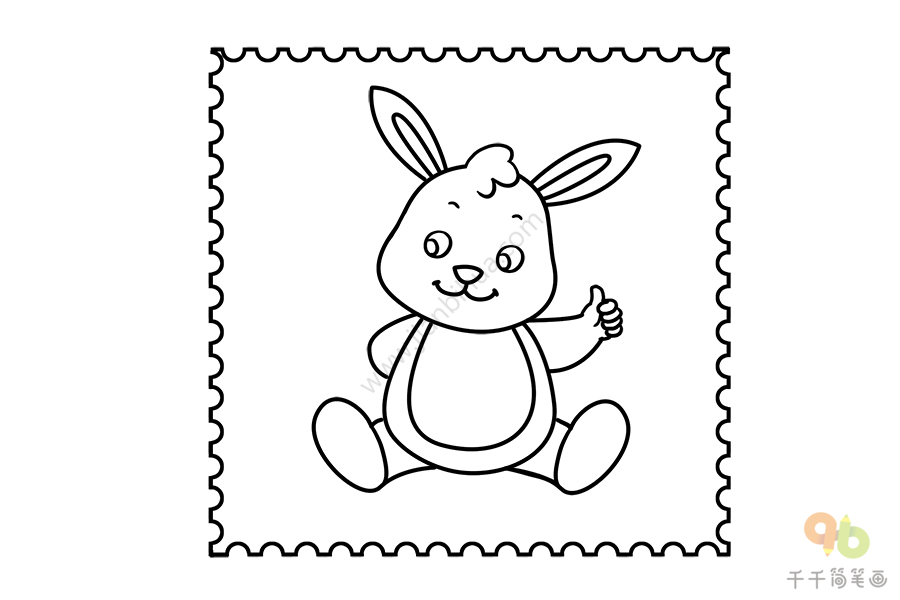兔年邮票图片简笔画图片
