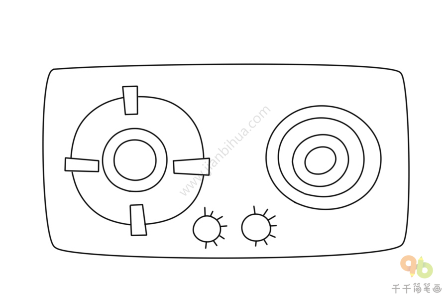 简笔画煤气灶图片