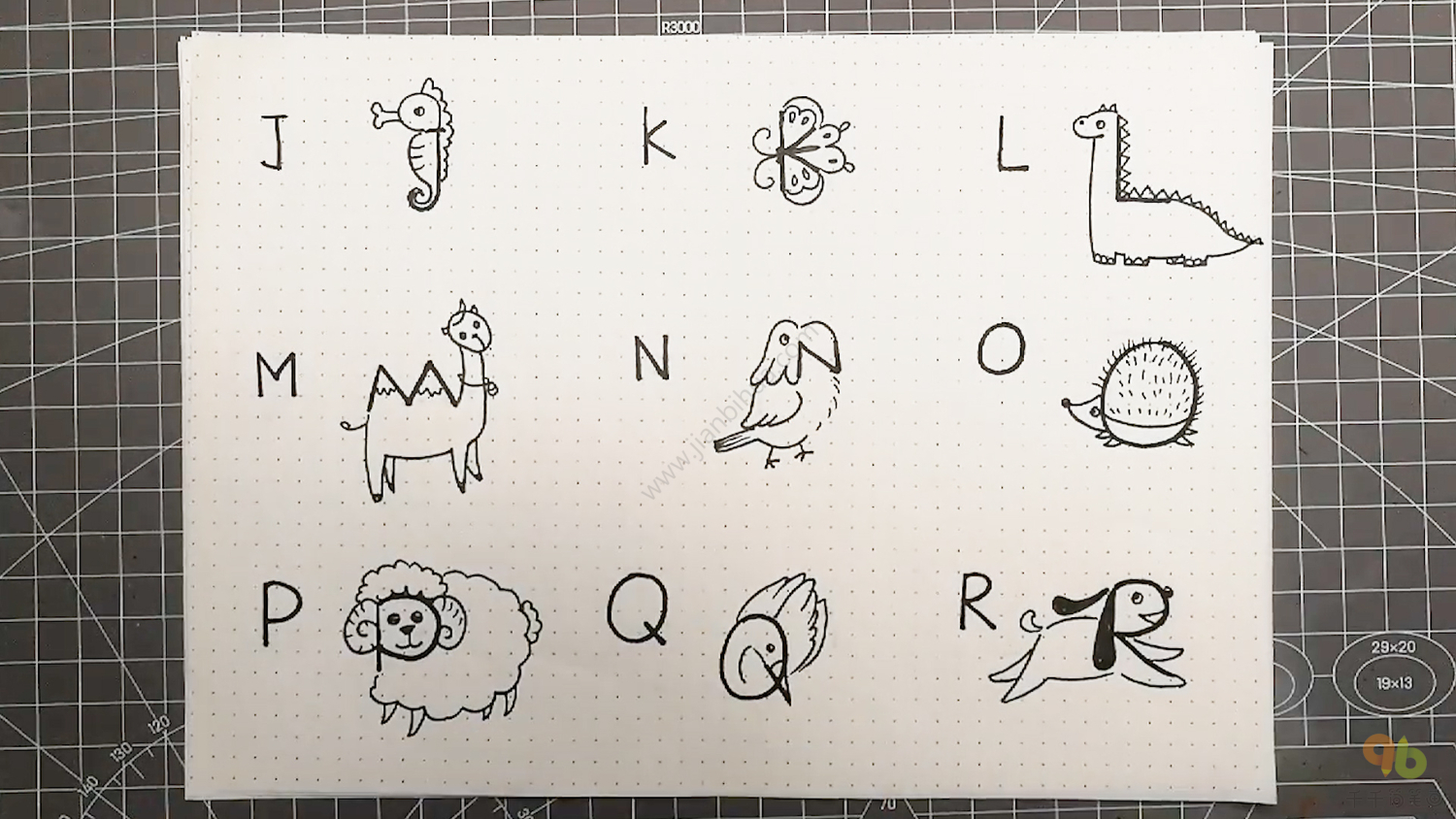 26个字母变动物简笔画图片