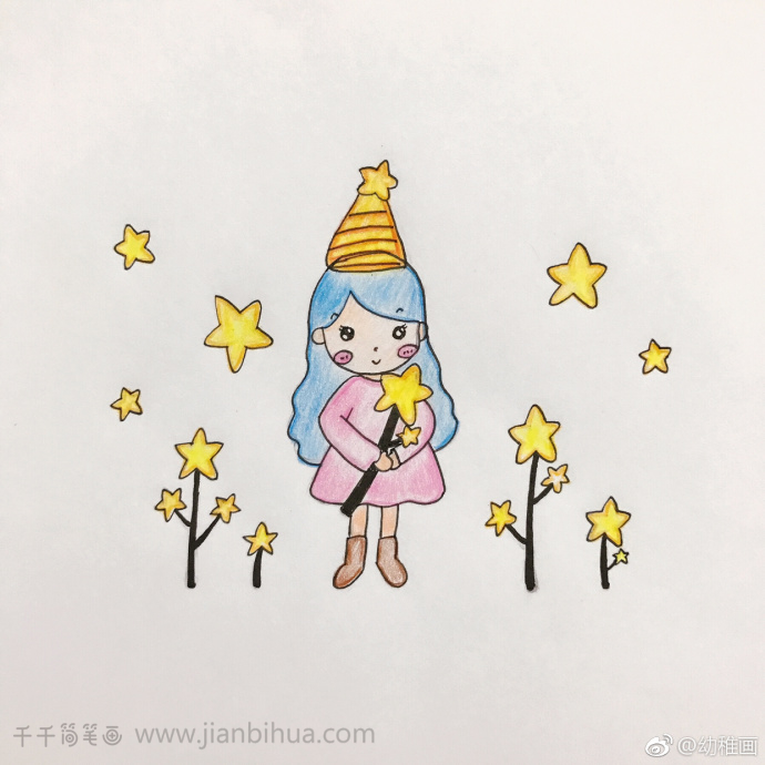 魔法小星星简笔画