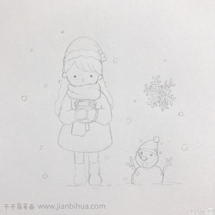 你那里下雪了吗简笔画