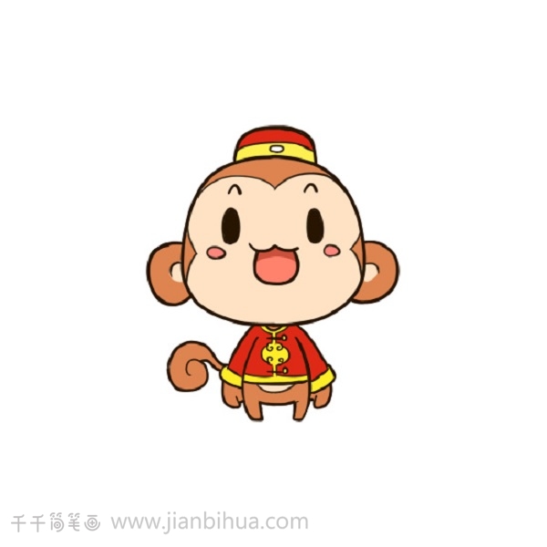 一只小猴子简笔画