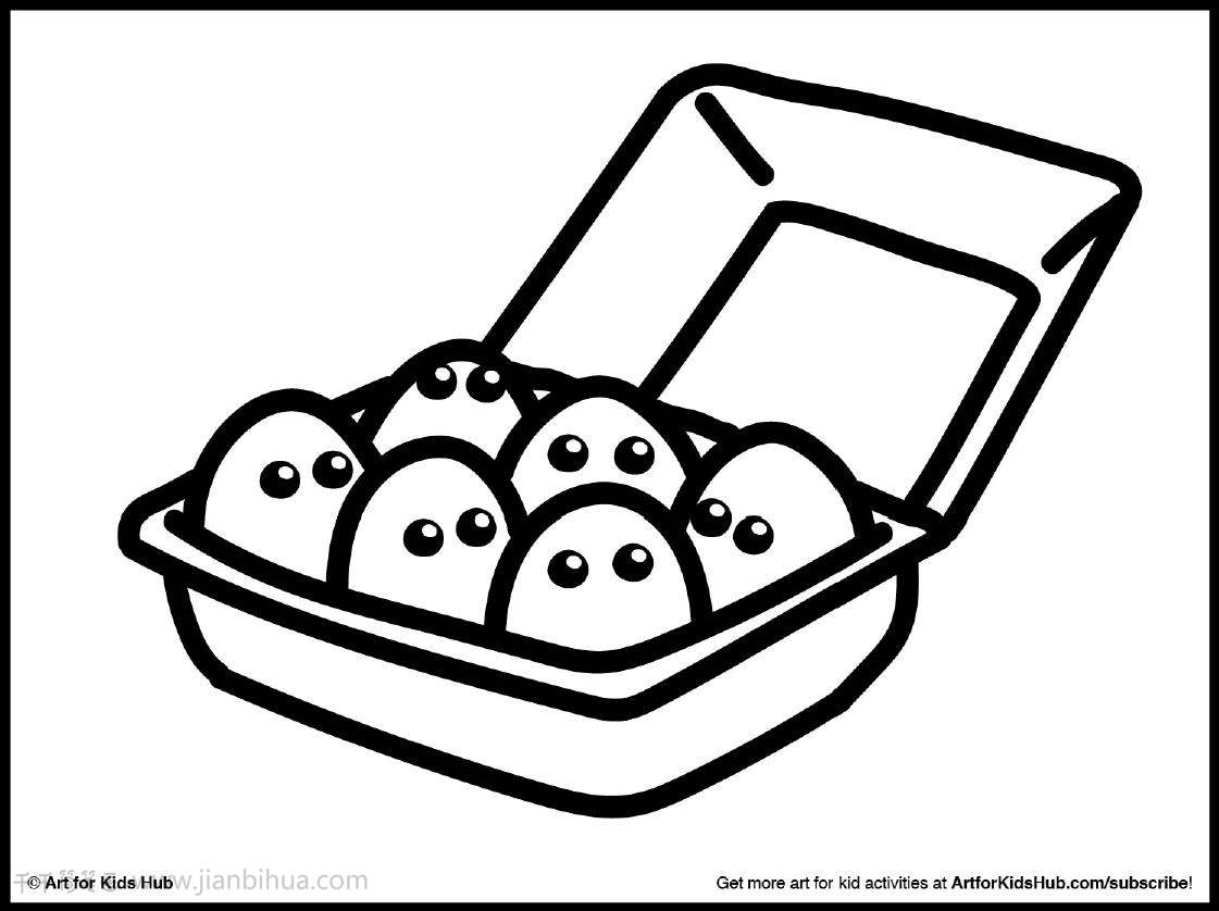 鸡蛋的画法简笔画图片