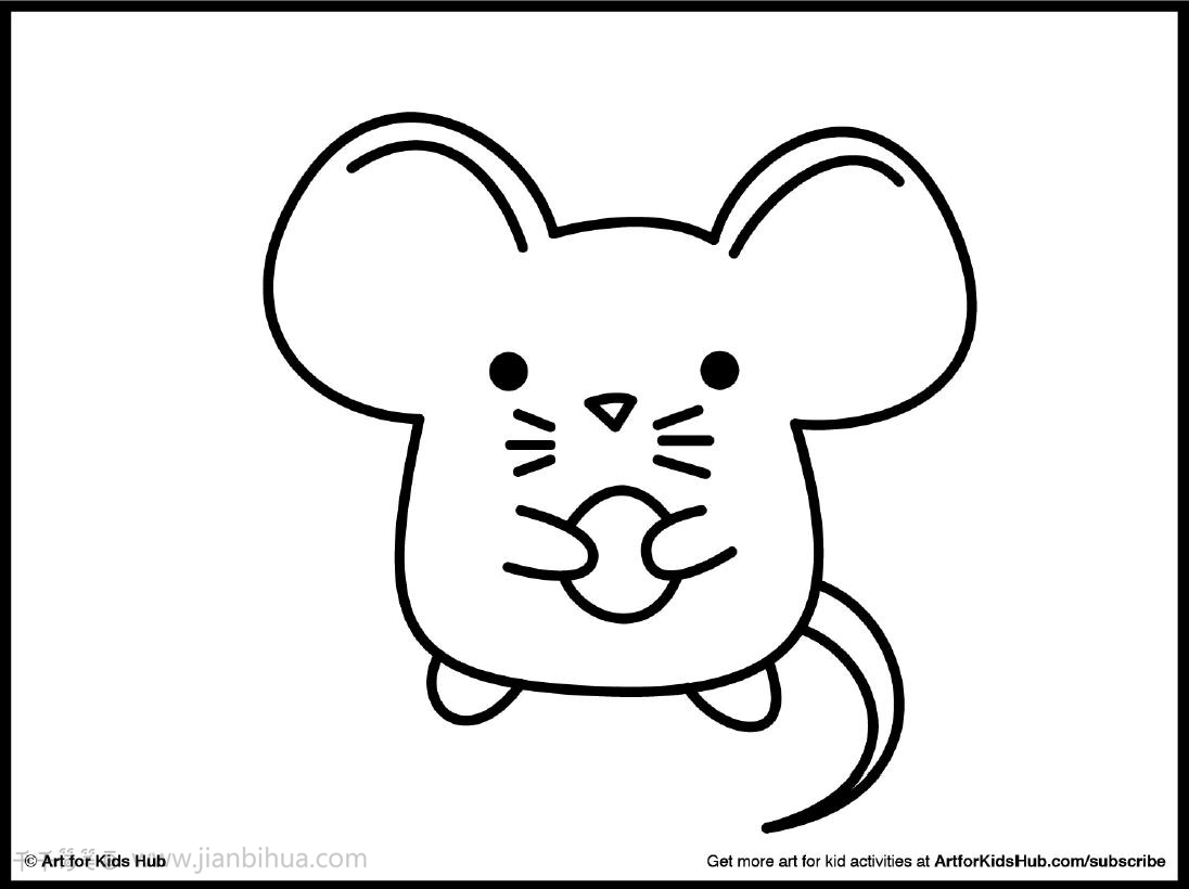 简笔画小老鼠的画法图片