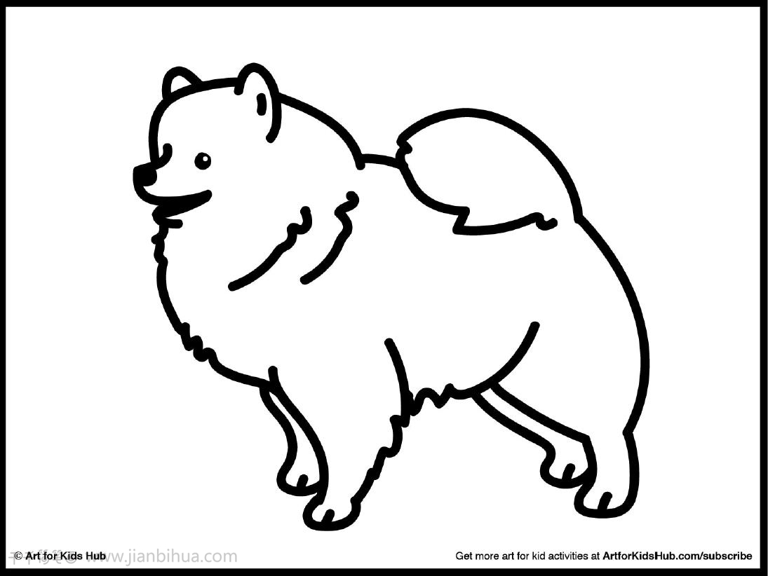 卡通狗狗涂鸦线条简笔画图片素材免费下载 - 觅知网