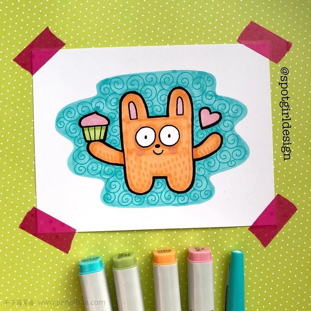 超萌的示爱饼干小熊简笔画了解一下