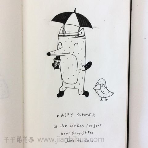 小狐狸和小鸭子的幸福生活简笔画 好朋友要真