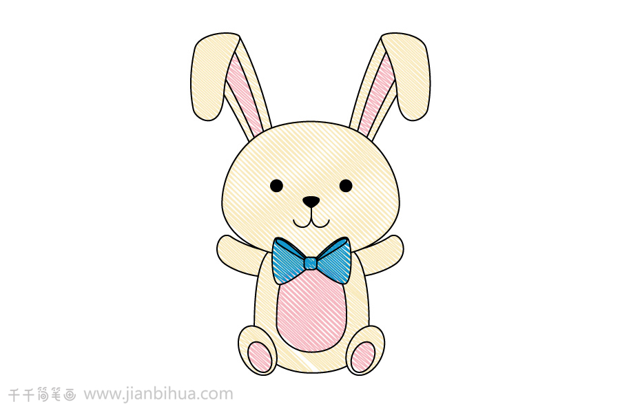 可爱的玩具兔子简笔画