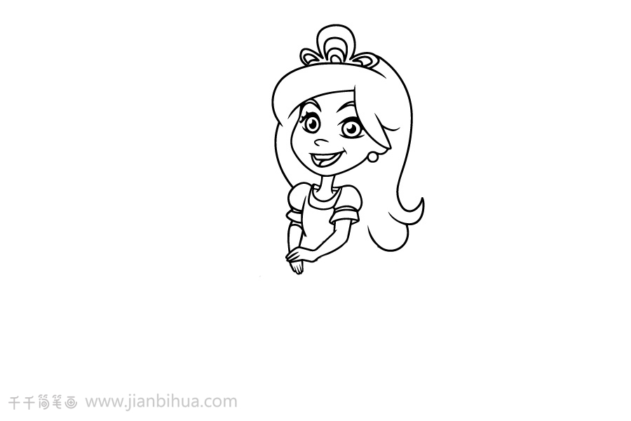 漂亮的公主简笔画图片