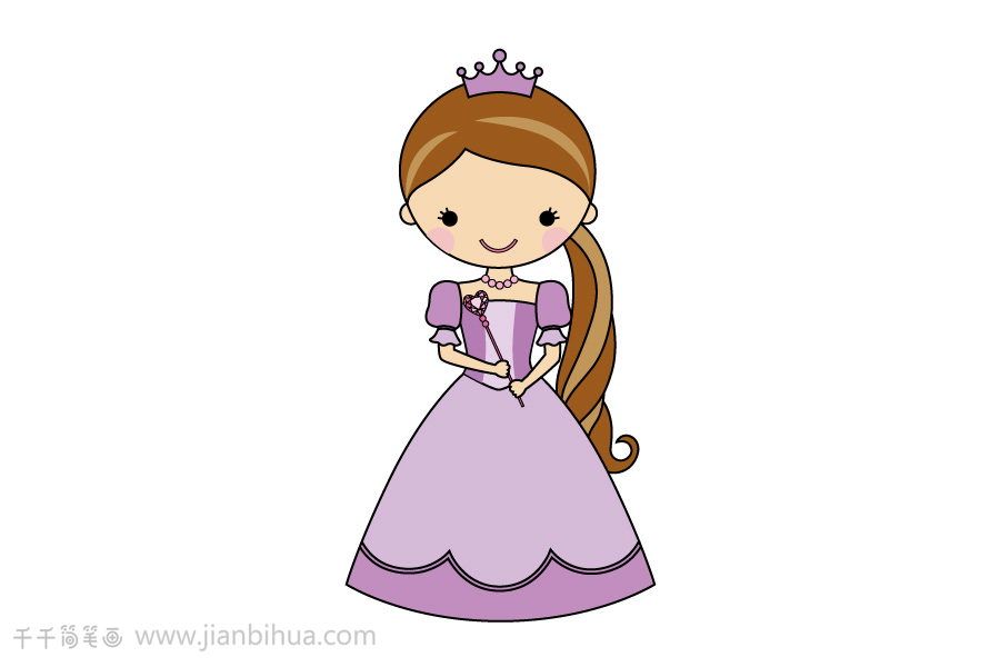 轻松学公主简笔画图片大全