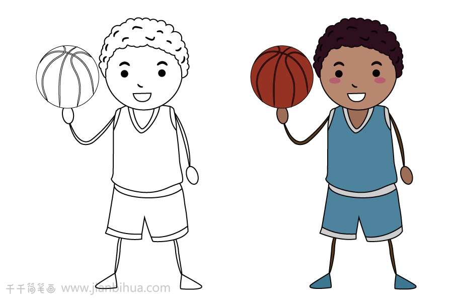 多运动身体棒爱运动的男孩女孩简笔画图片大全