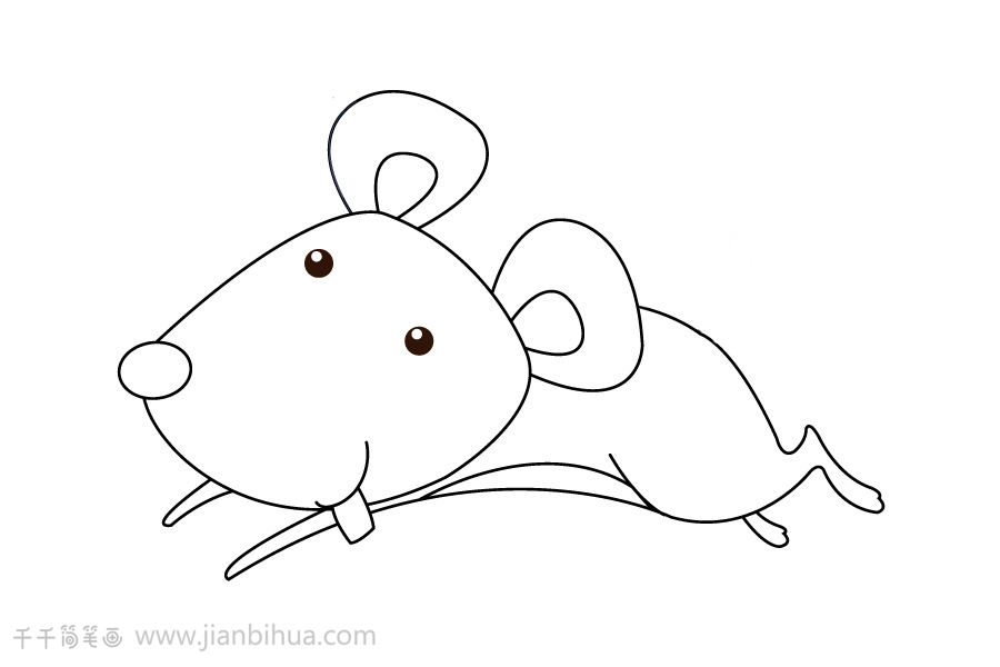 奔跑的老鼠简笔画图片