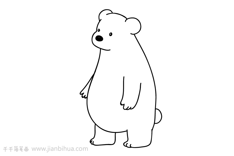 大狗熊怎么画简笔画图片