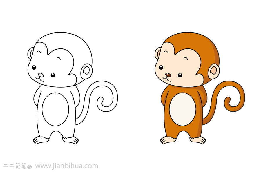 小猴简化图图片