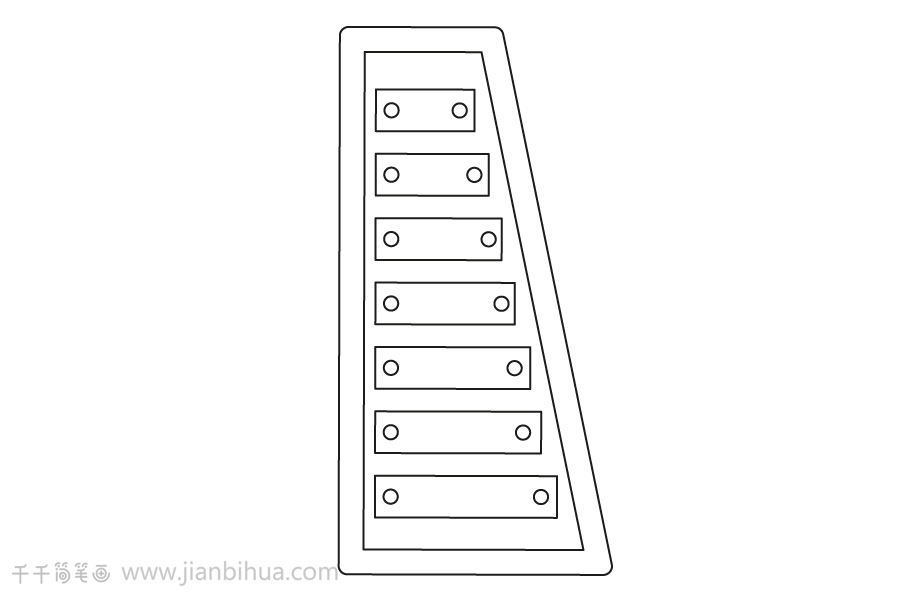 彩色钟琴简笔画图片