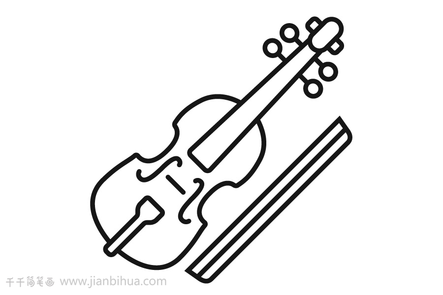 手提琴简笔画图片