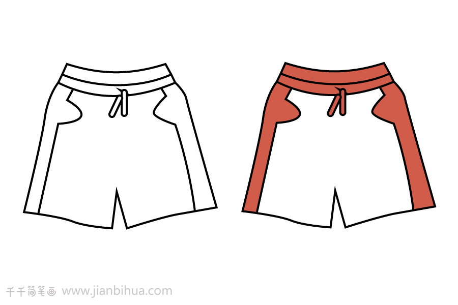 裤子的简笔画 简单图片