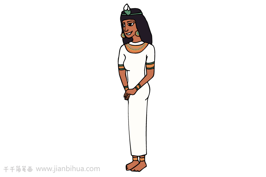 埃及服饰 简笔画图片