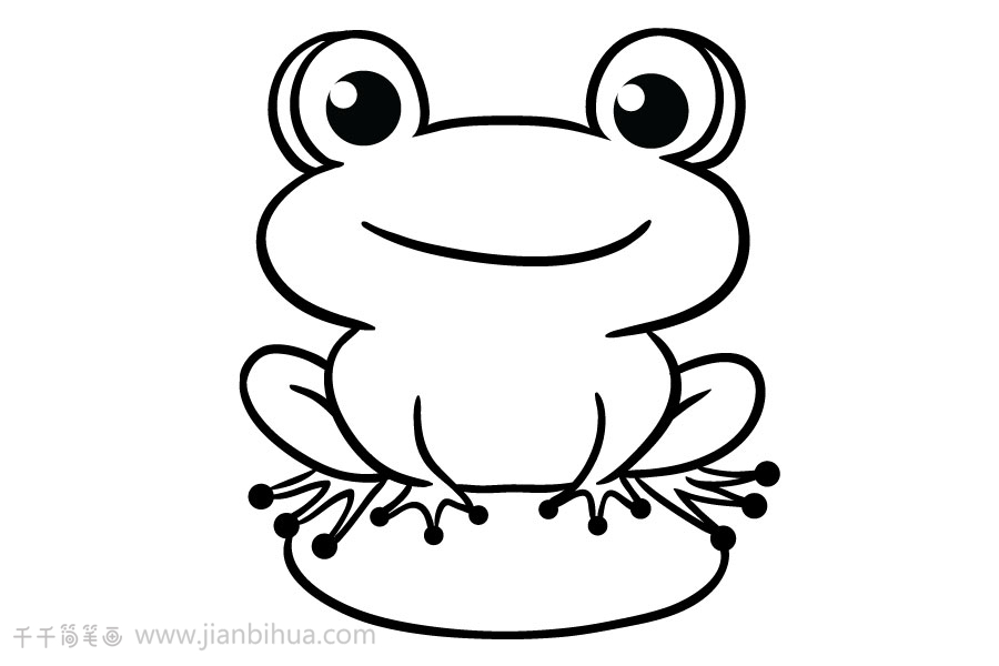 儿童青蛙的简易画法图片